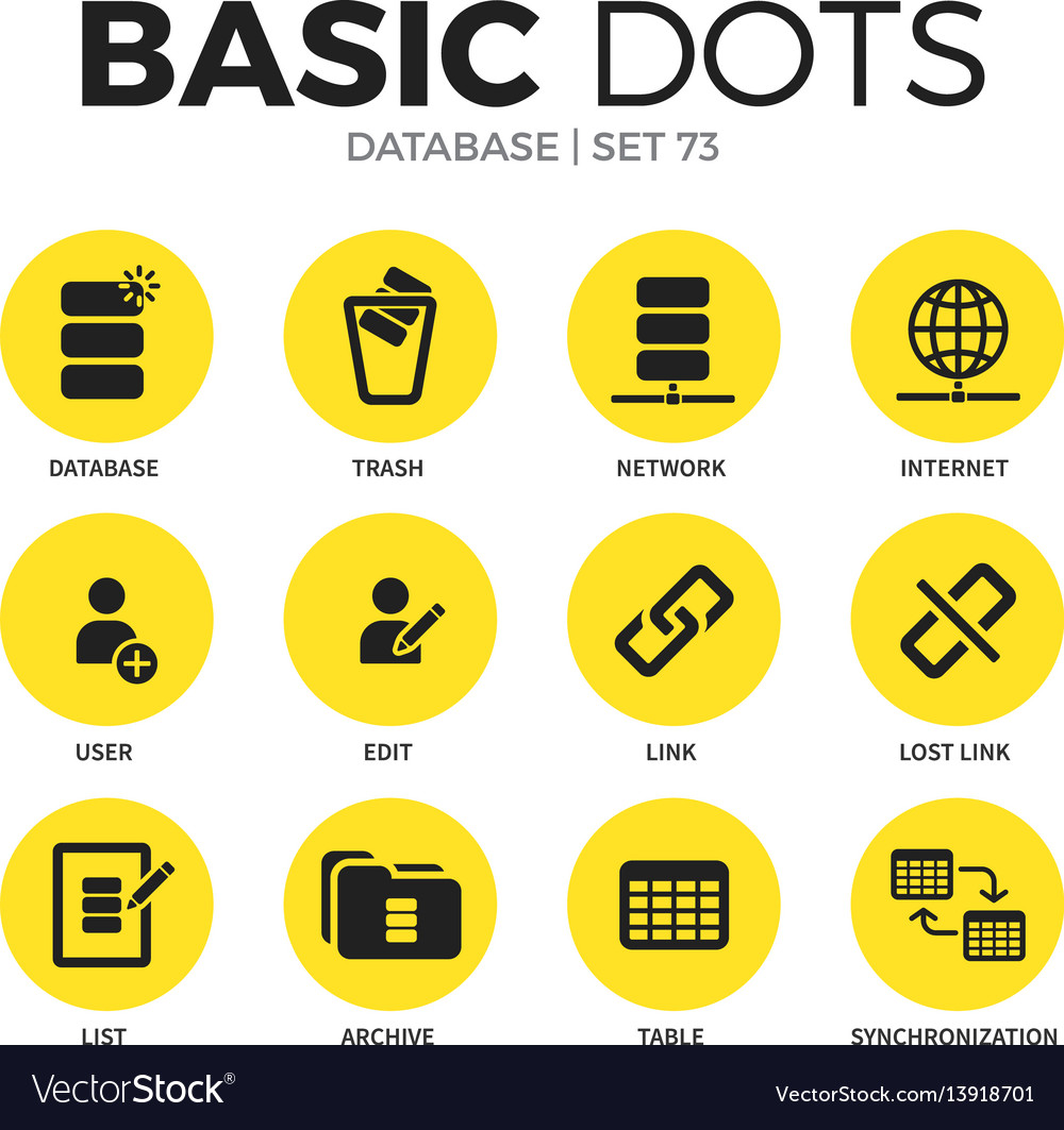 Database Icon Set - Network & Data