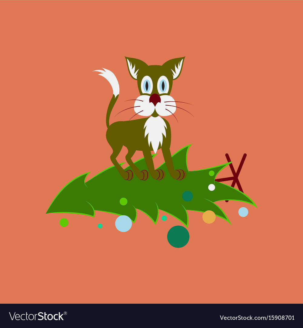 Flat on background of christmas tree
