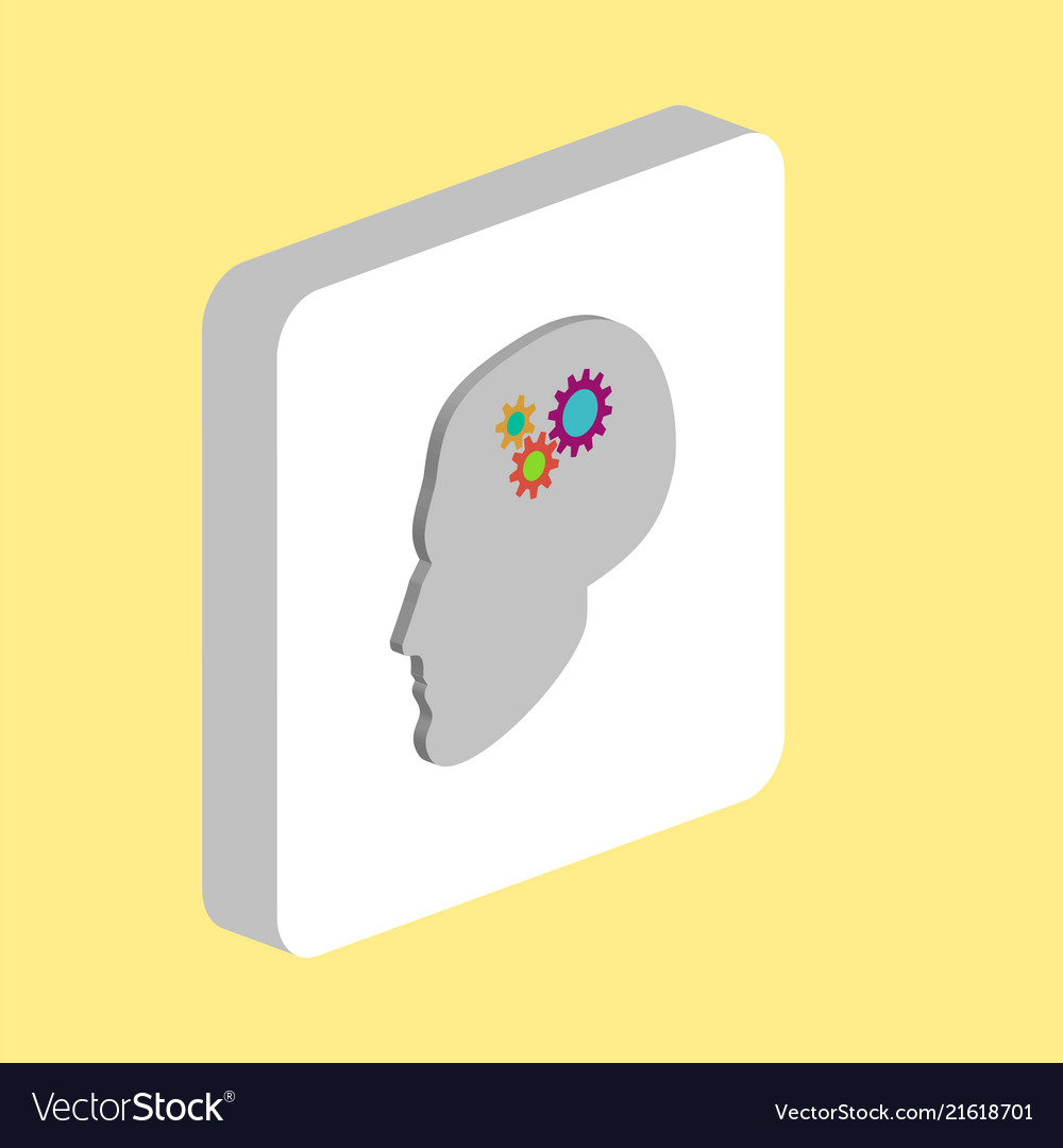 Head gears computer symbol