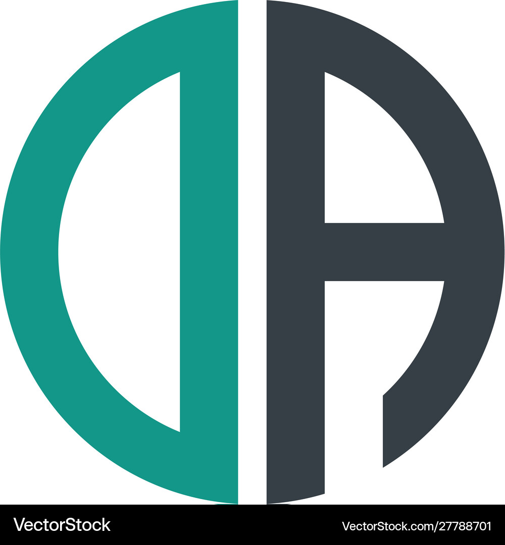 Initial letter da creative design logo Royalty Free Vector