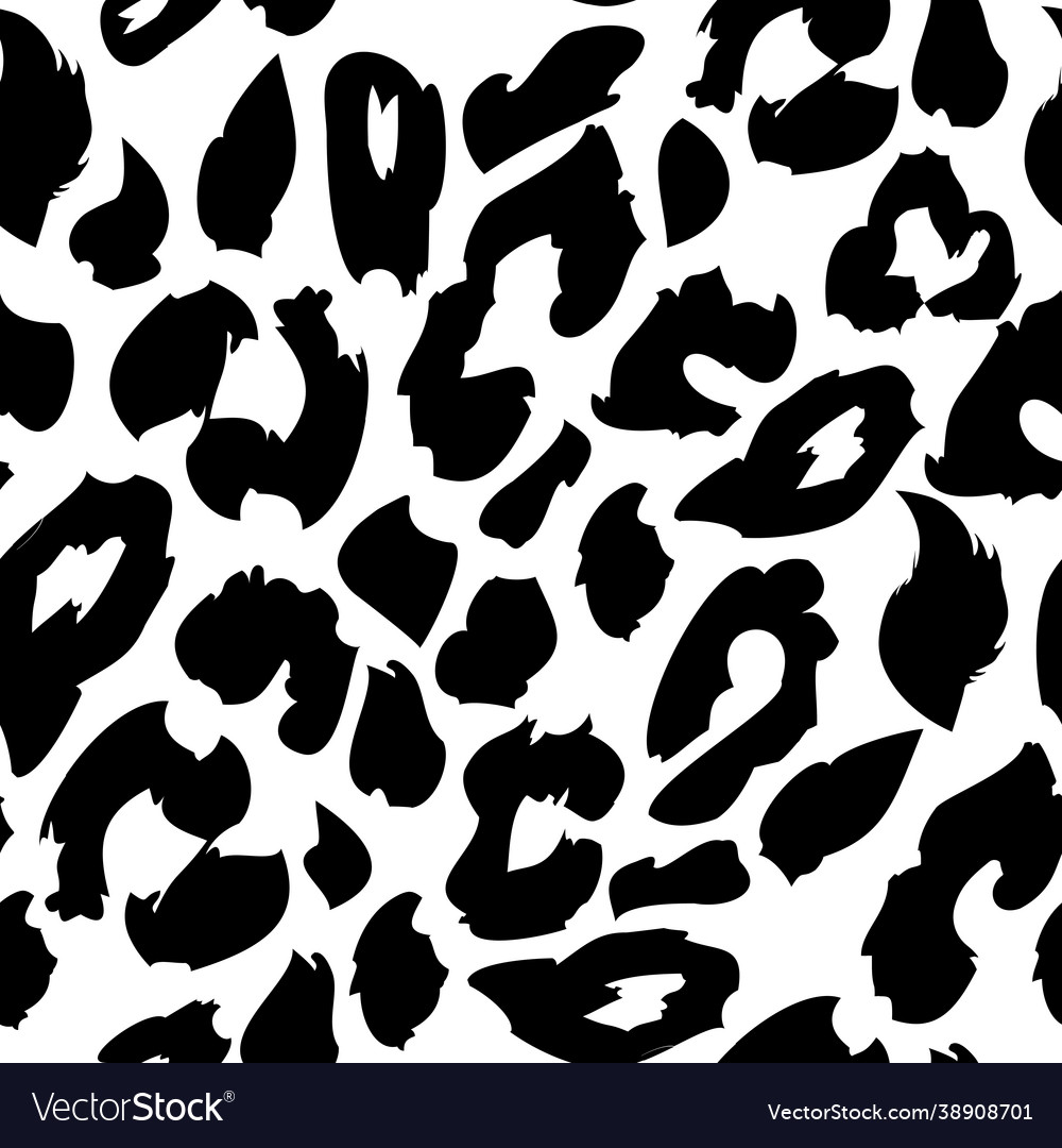 Leopard print pattern repeating seamless vector image Leopard print pattern repeating seamless