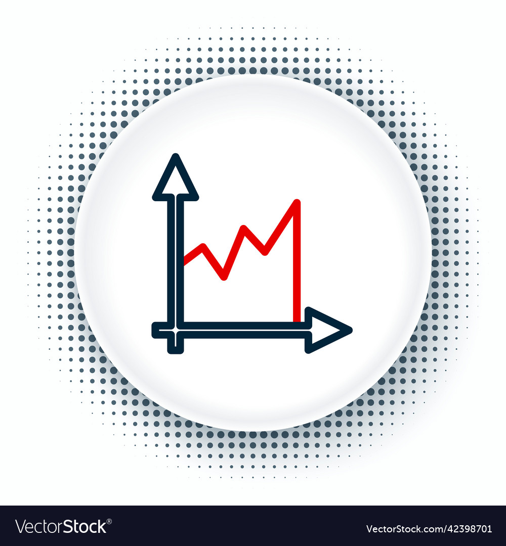 Line graph schedule chart diagram infographic Vector Image