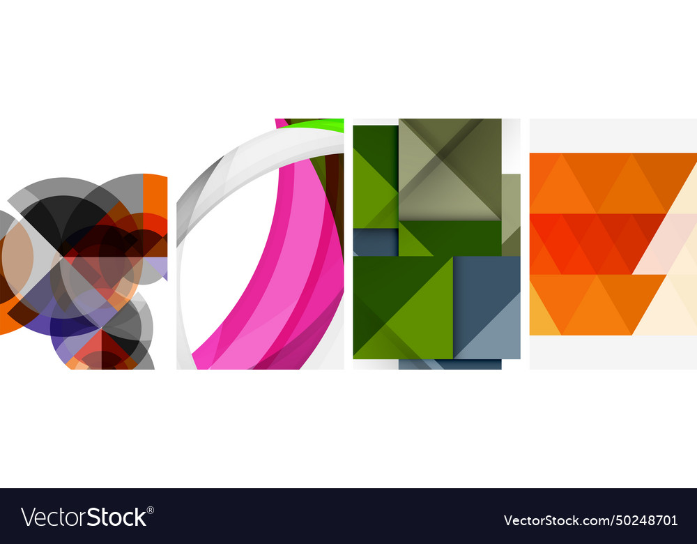 Minimal geometric abstract background with circles Vector Image Minimal geometric abstract background with circles