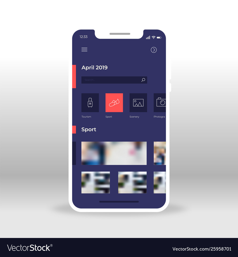 Purple and red products shopping ui ux gui screen