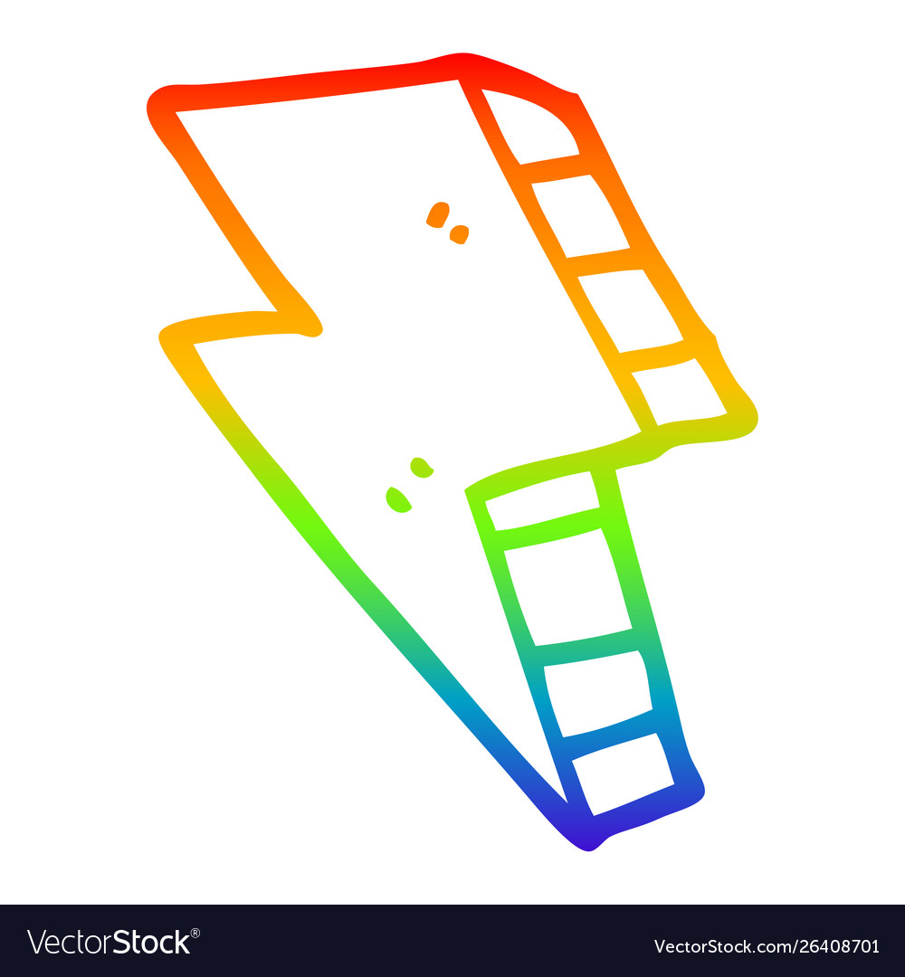 Regenbogen Gradienten Linie Zeichnung Cartoon Beleuchtung