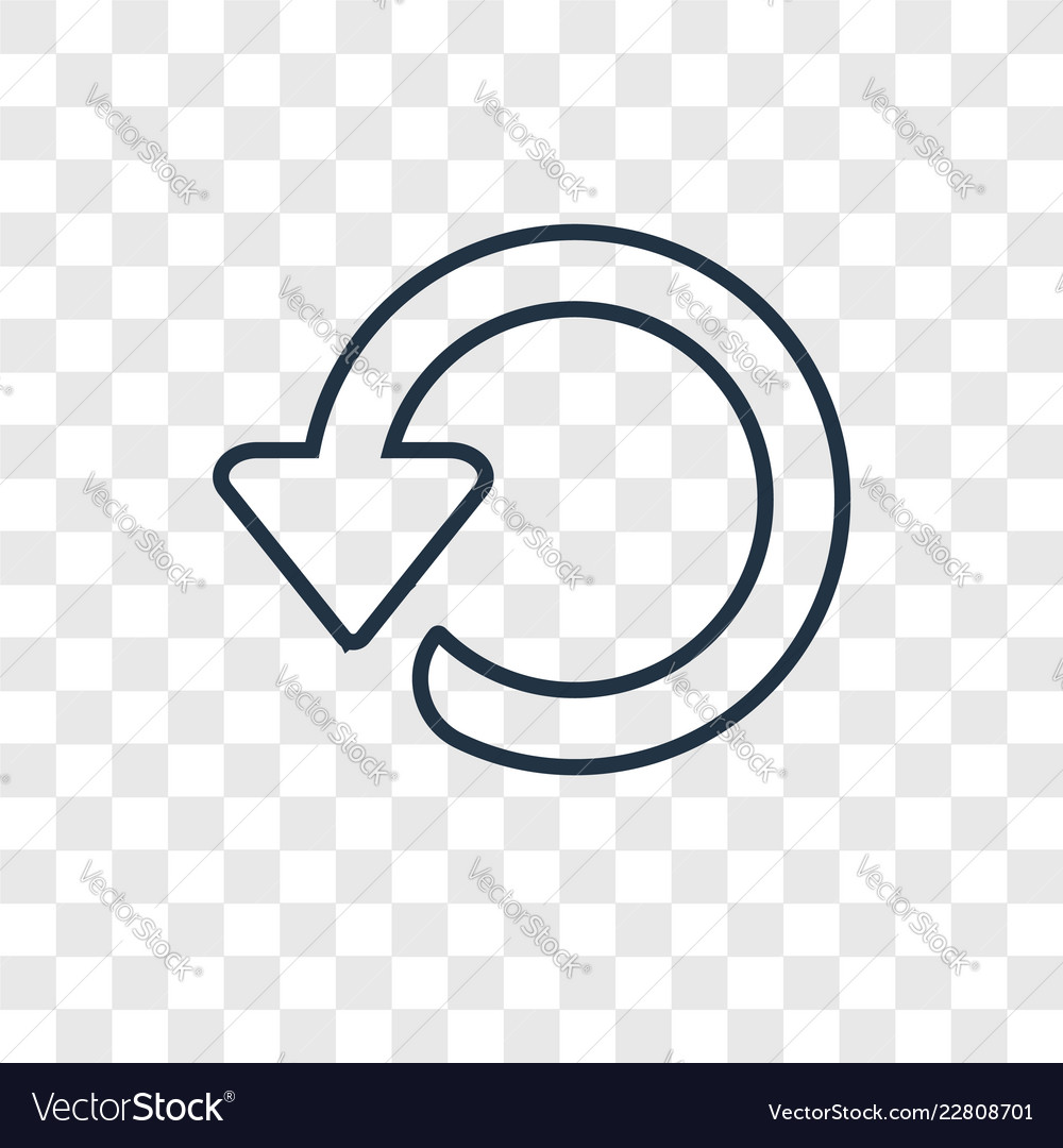 Rotate concept linear icon isolated vector image Rotate concept linear icon isolated