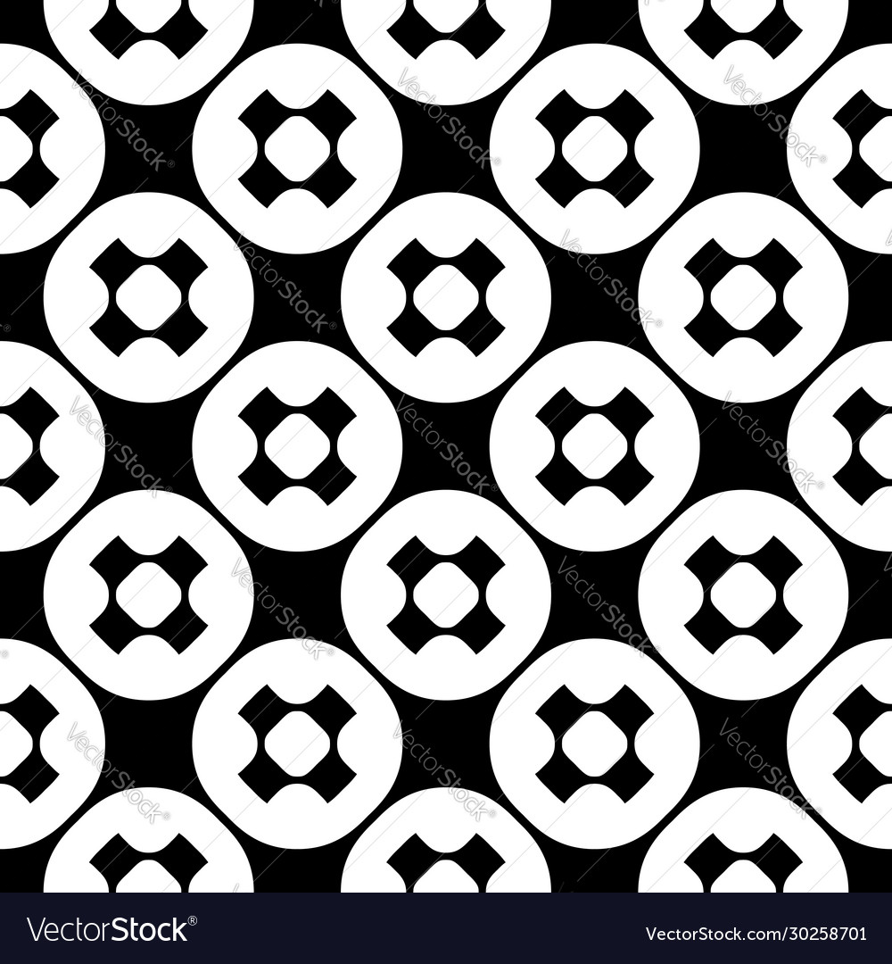 Seamless pattern simple monochrome texture vector image Seamless pattern simple monochrome texture