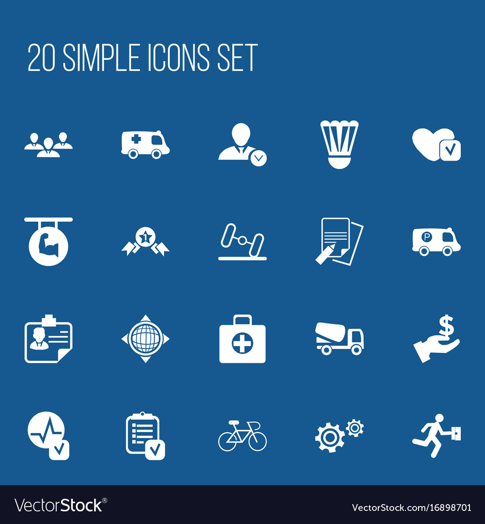 Set of 20 editable complex icons includes symbols