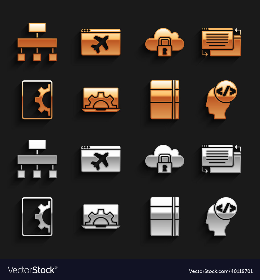 Set Webentwicklung ui oder ux design front end vector image Set Webentwicklung ui oder ux design front end