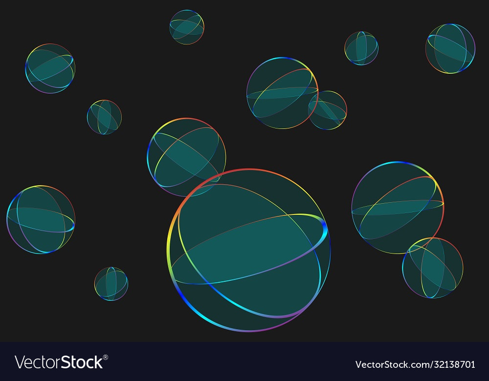 Transparent round shapes abstract background