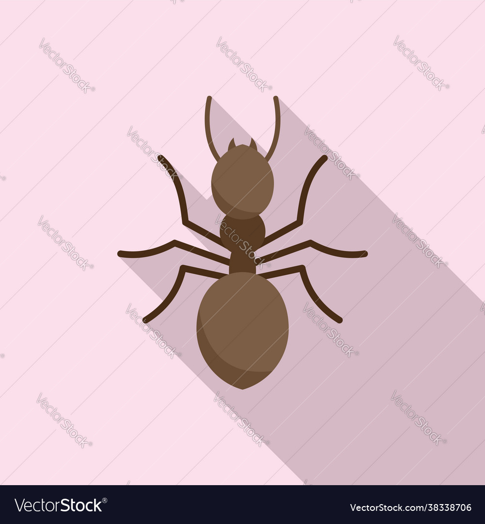 Ant icon flat style Royalty Free Vector Image - VectorStock