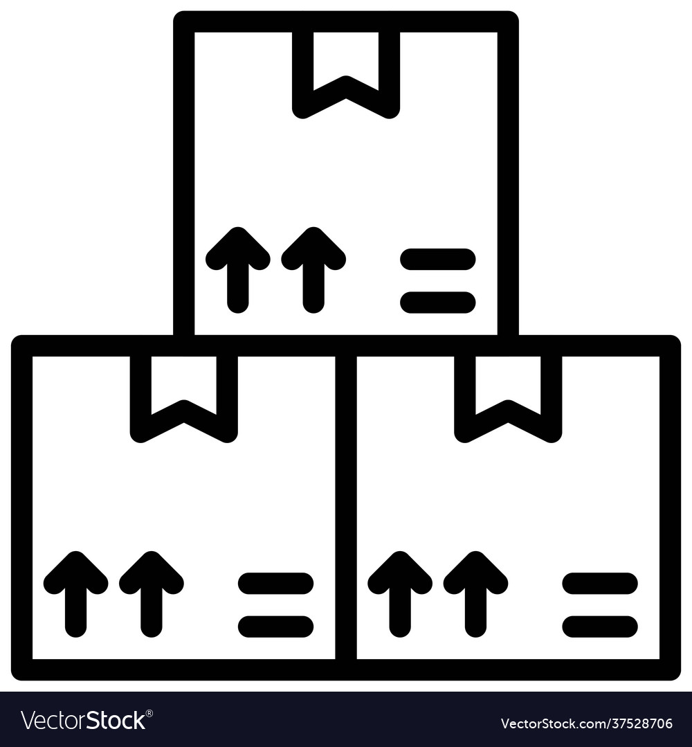 Boxes icon supermarket and shopping mall related Vector Image