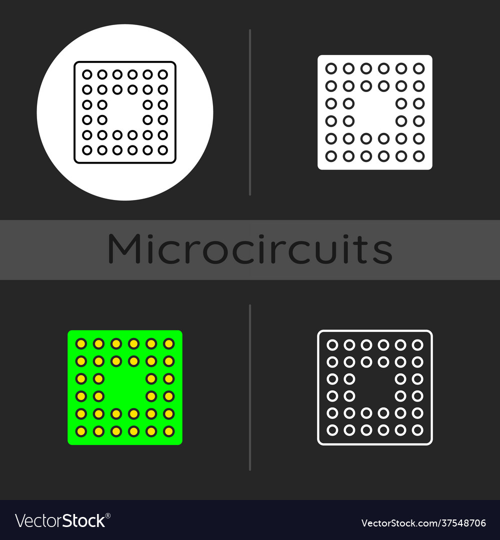 Cpu socket dark theme icon vector image Cpu socket dark theme icon