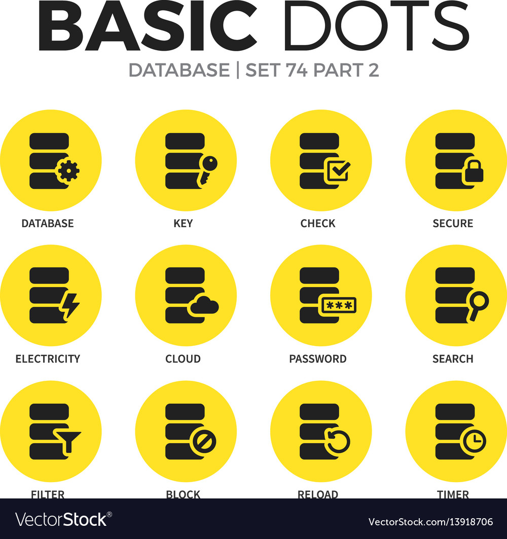 Database Icon Set - Security & Data