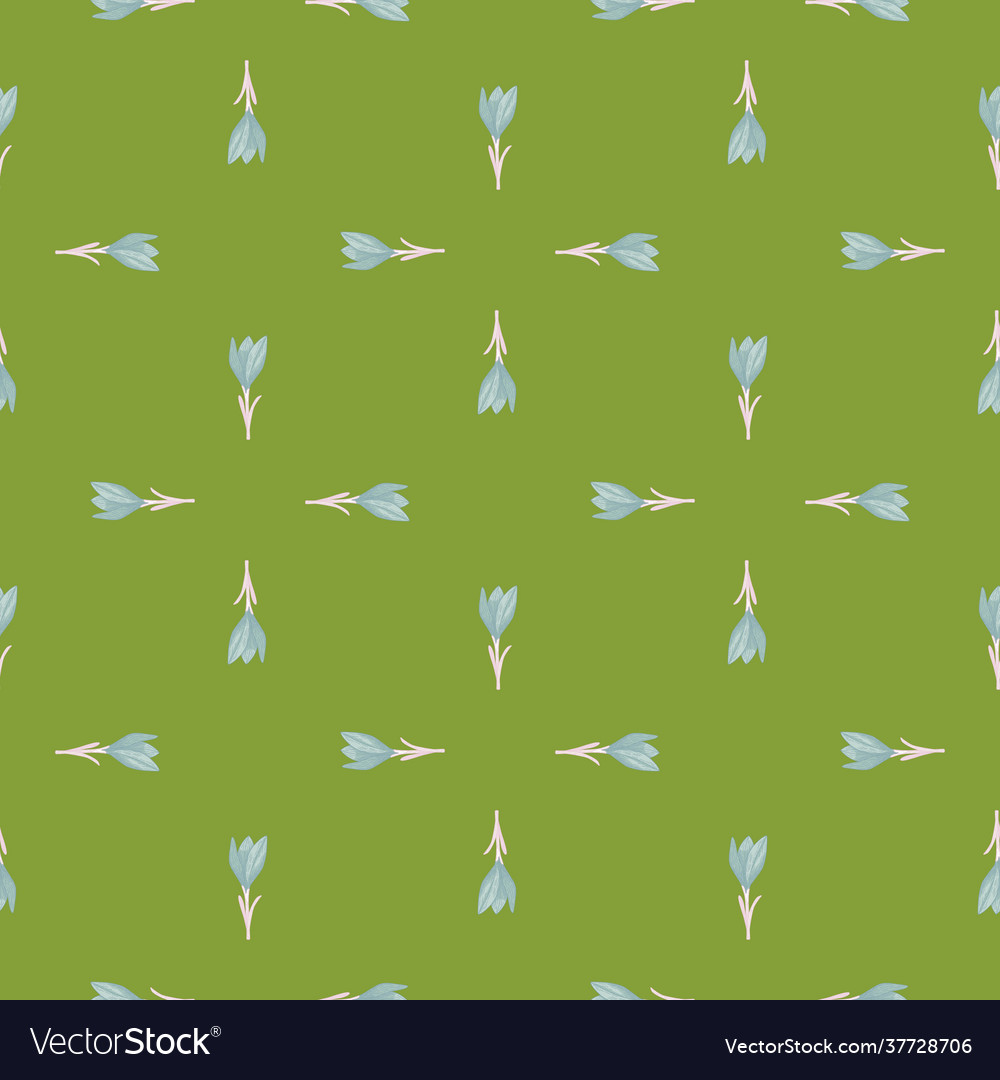 Geometric style seamless botanic pattern vector image Geometric style seamless botanic pattern