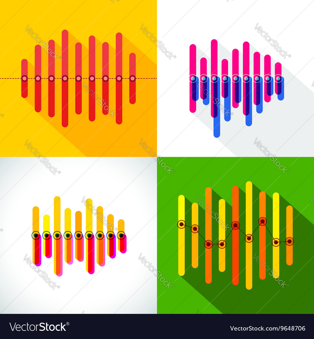 Infographics set with overlapping bars and central