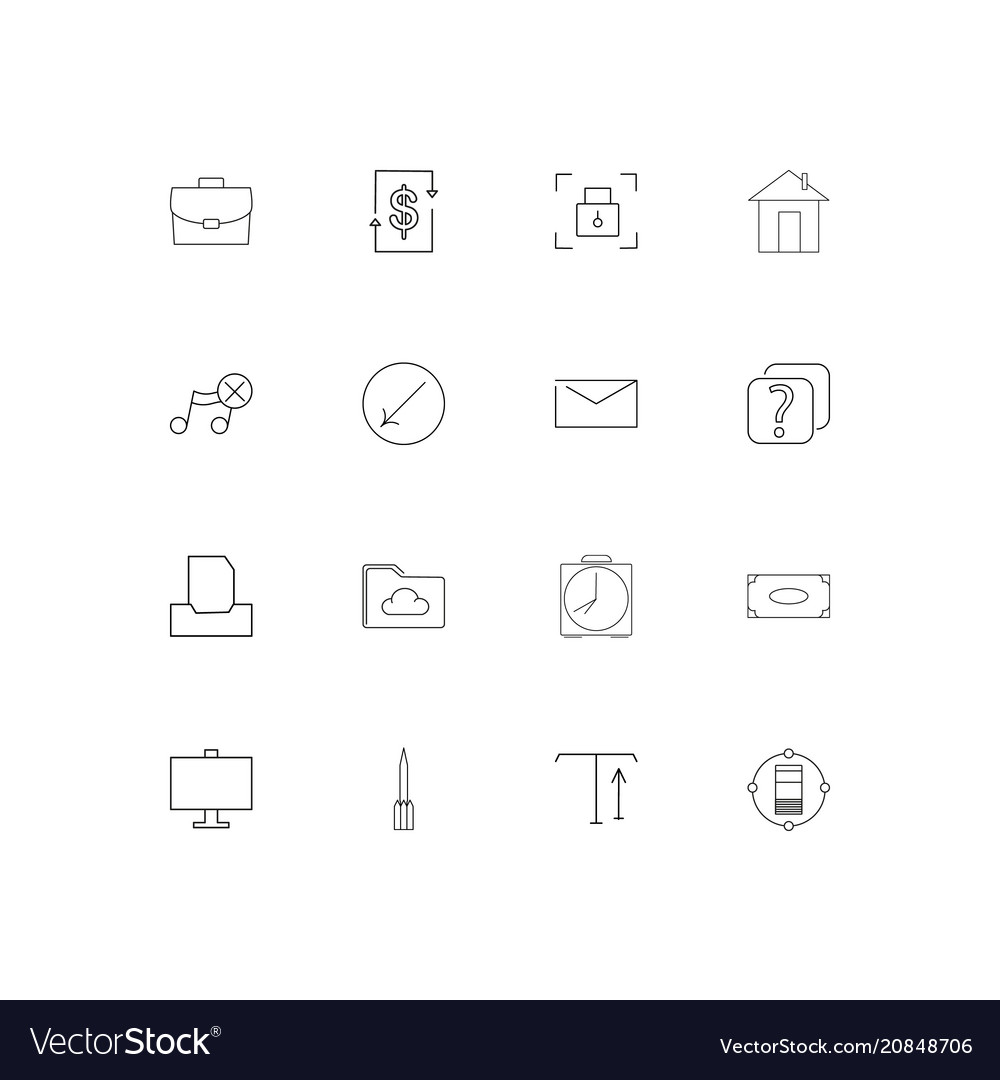 Internet of things linear thin icons set outlined