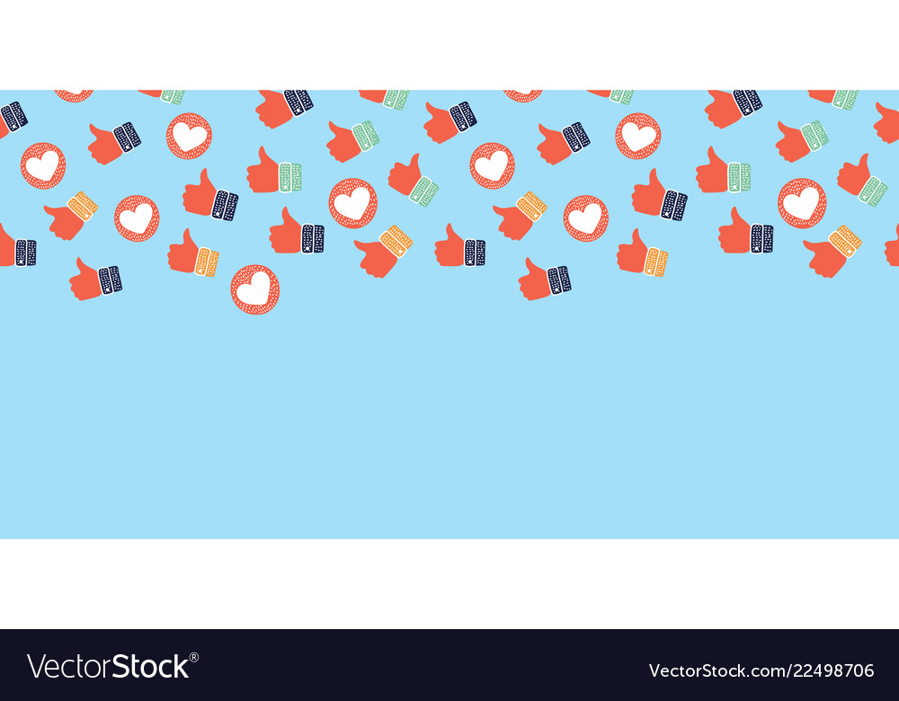 Like and heart icons background