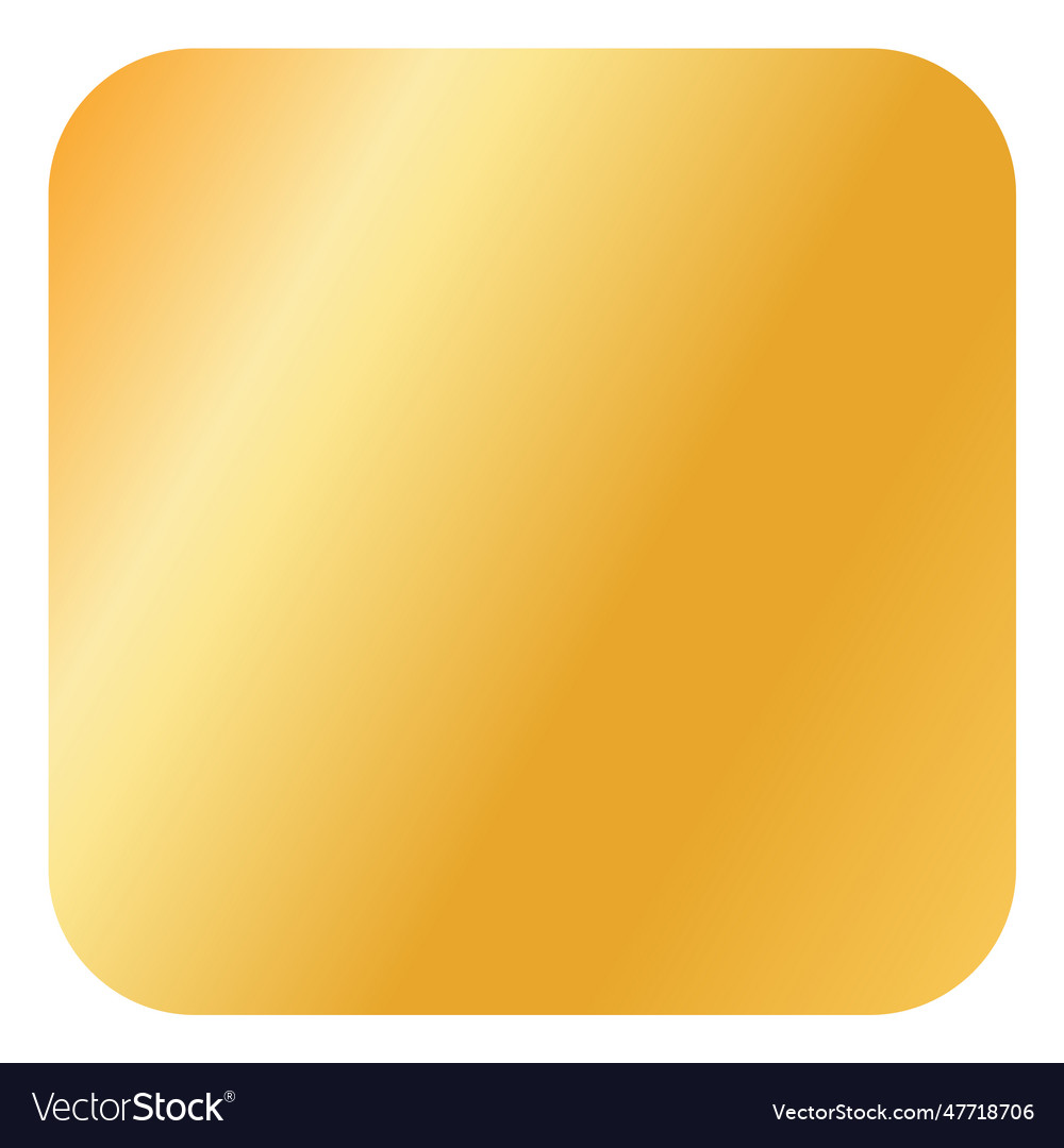 Metal gradient square shape with rounded corners vector image Metal gradient square shape with rounded corners