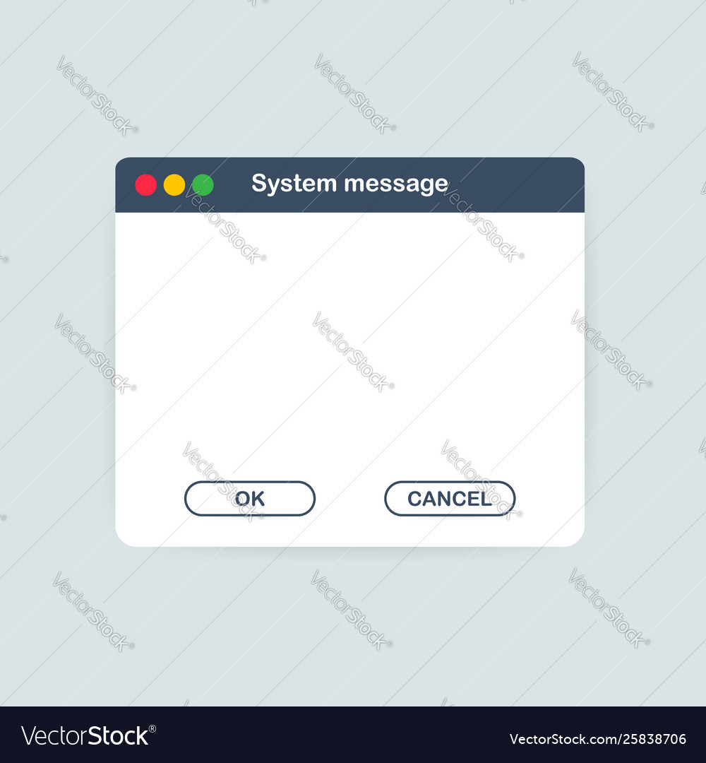Old school operating system message template