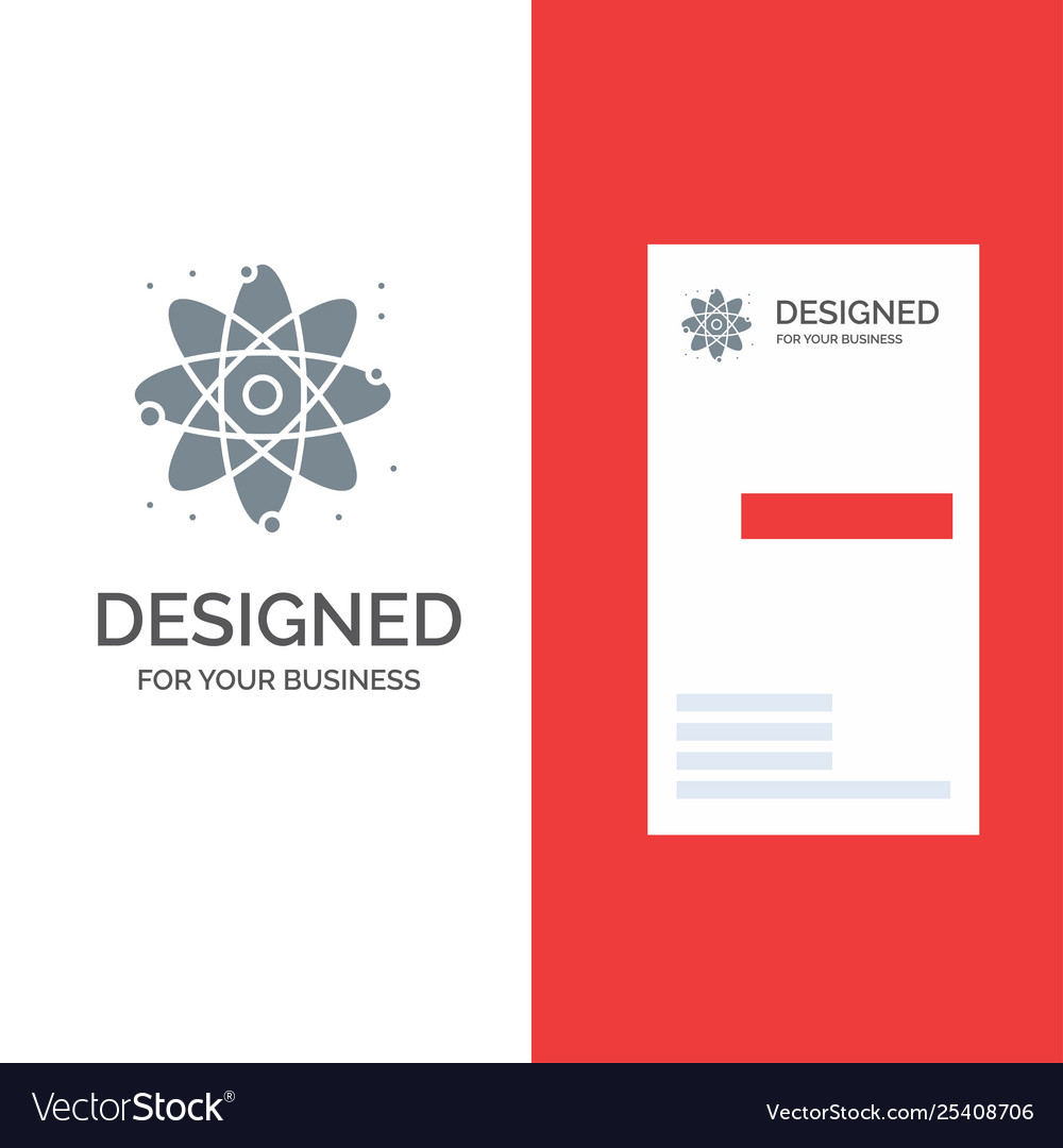 Physics react science grey logo design