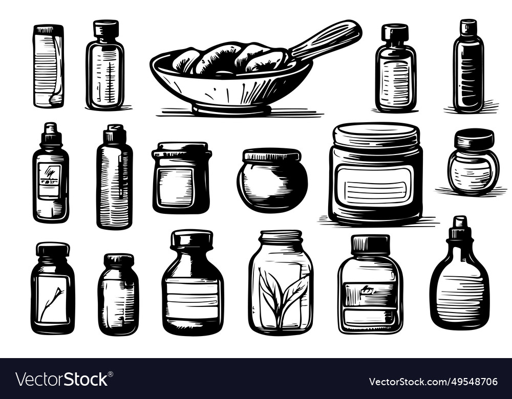 Set blank templates empty containers Vector Image Set blank templates empty containers