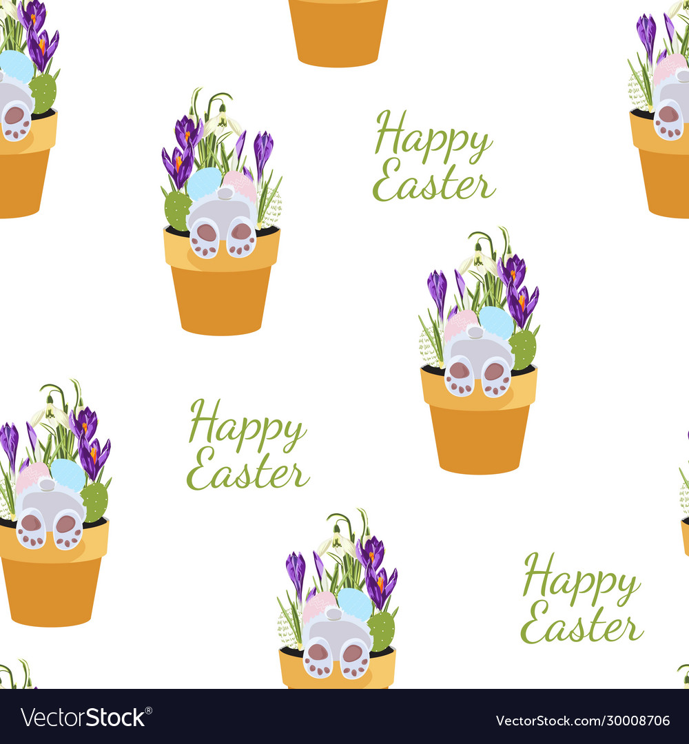 Spring seamless patterns with green twigs vector image Spring seamless patterns with green twigs