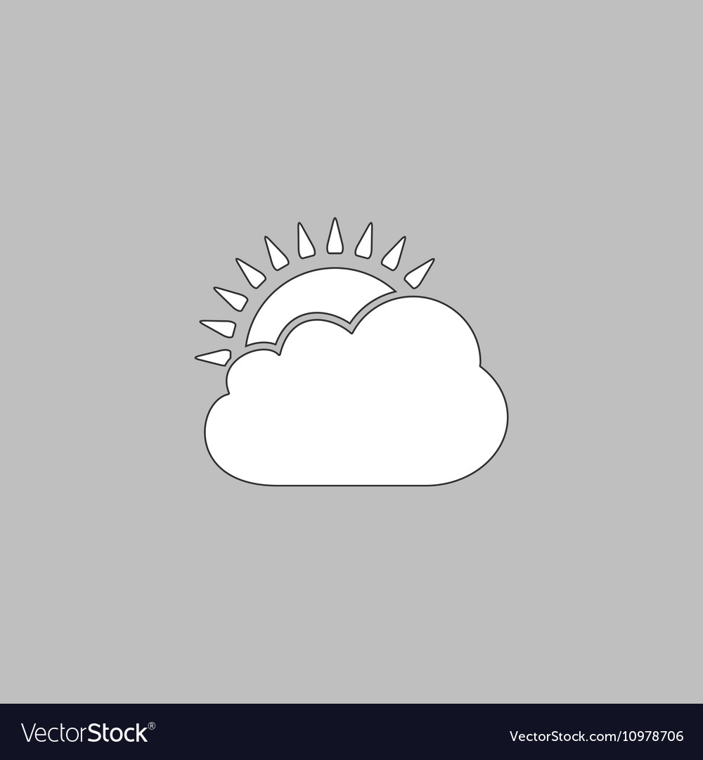 Sun and cloud computer symbol