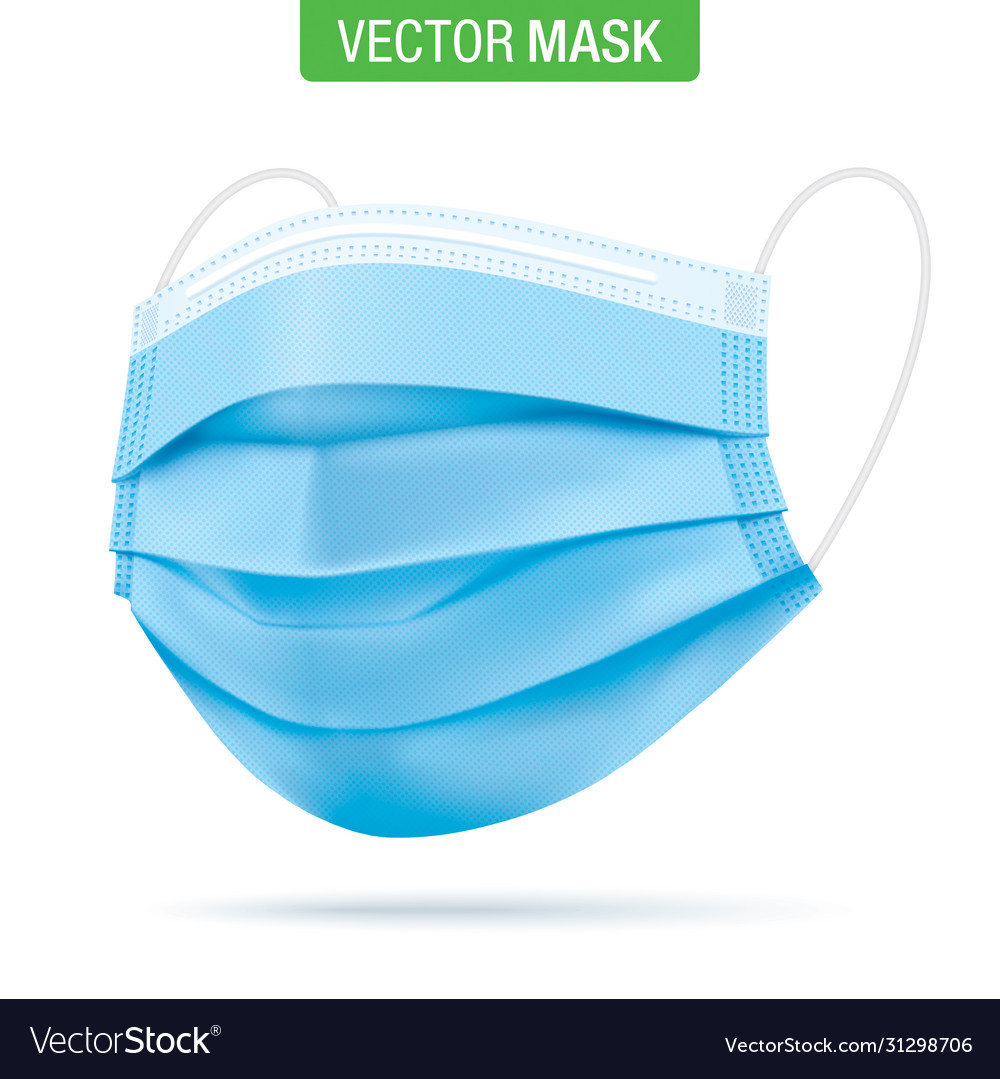 Surgical blue face mask
