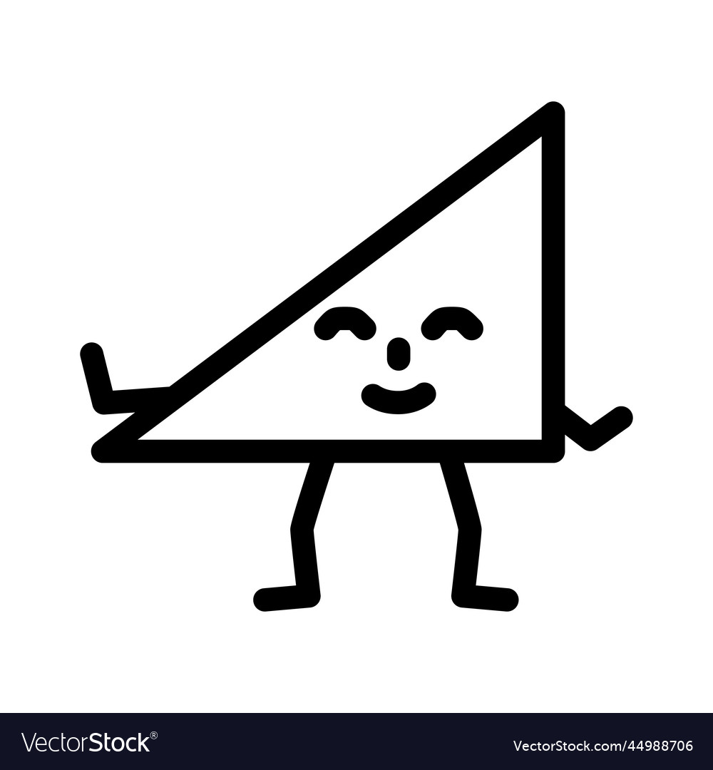 Triangle geometric character line icon