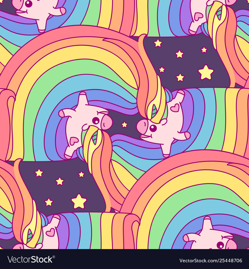 Unicorn seamless pattern