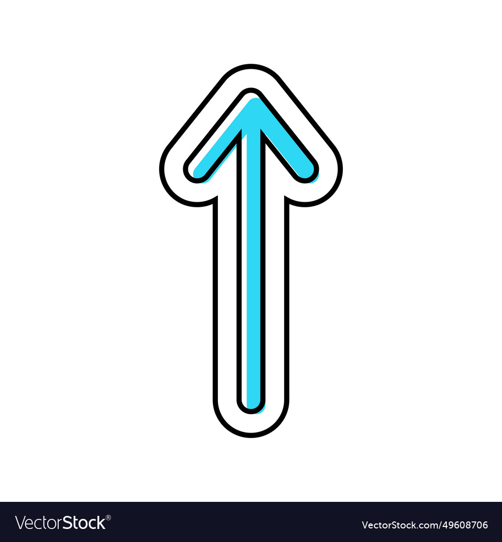 Up arrow sending data color icon vector image Up arrow sending data color icon