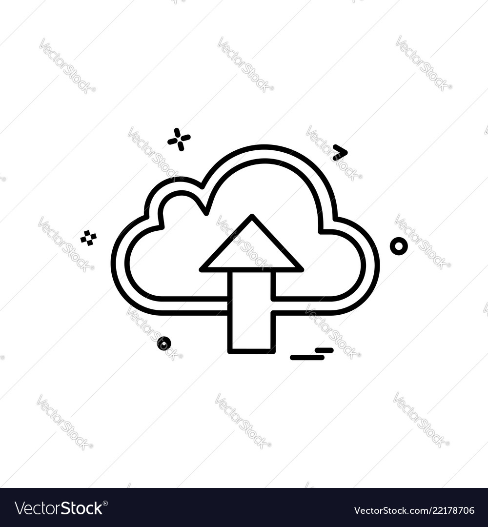 Upload icon design vector image Upload icon design