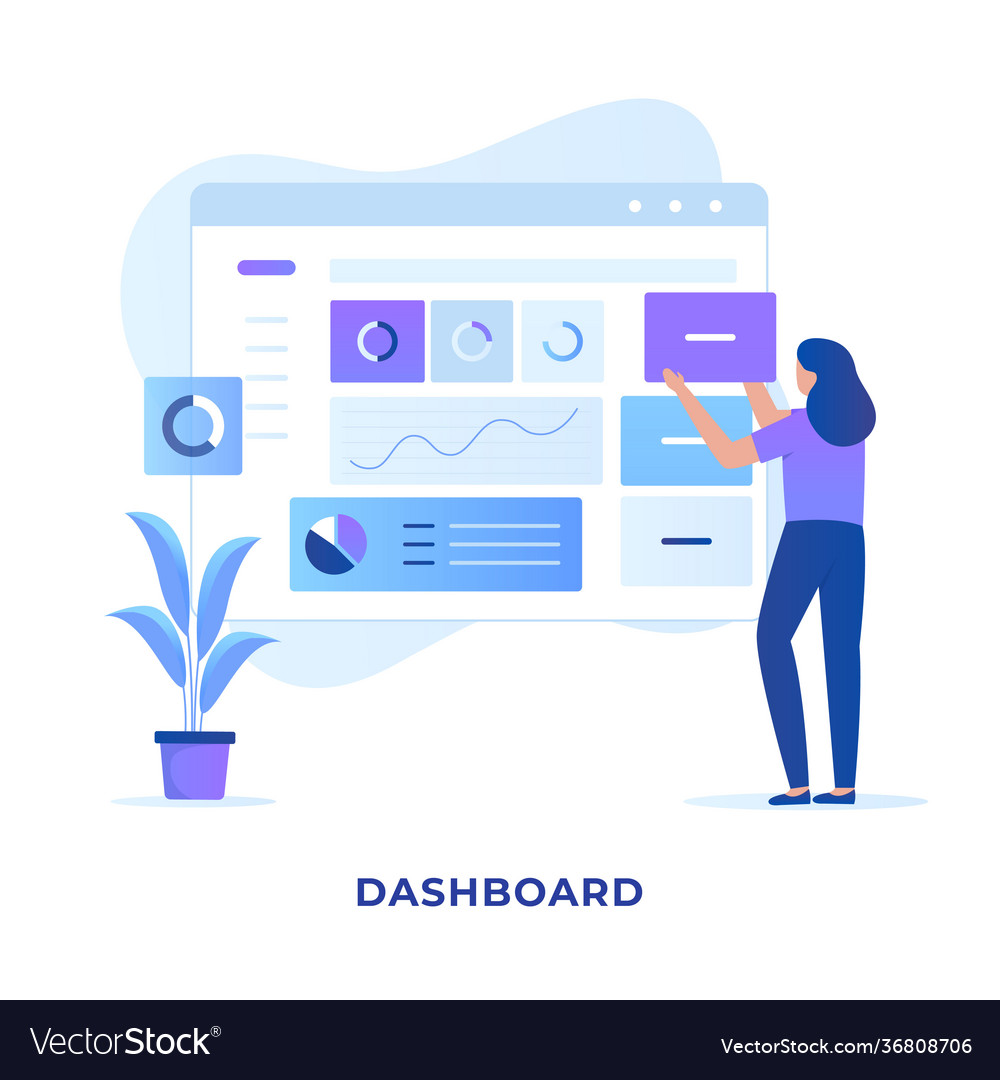 Website admin dashboard design concept