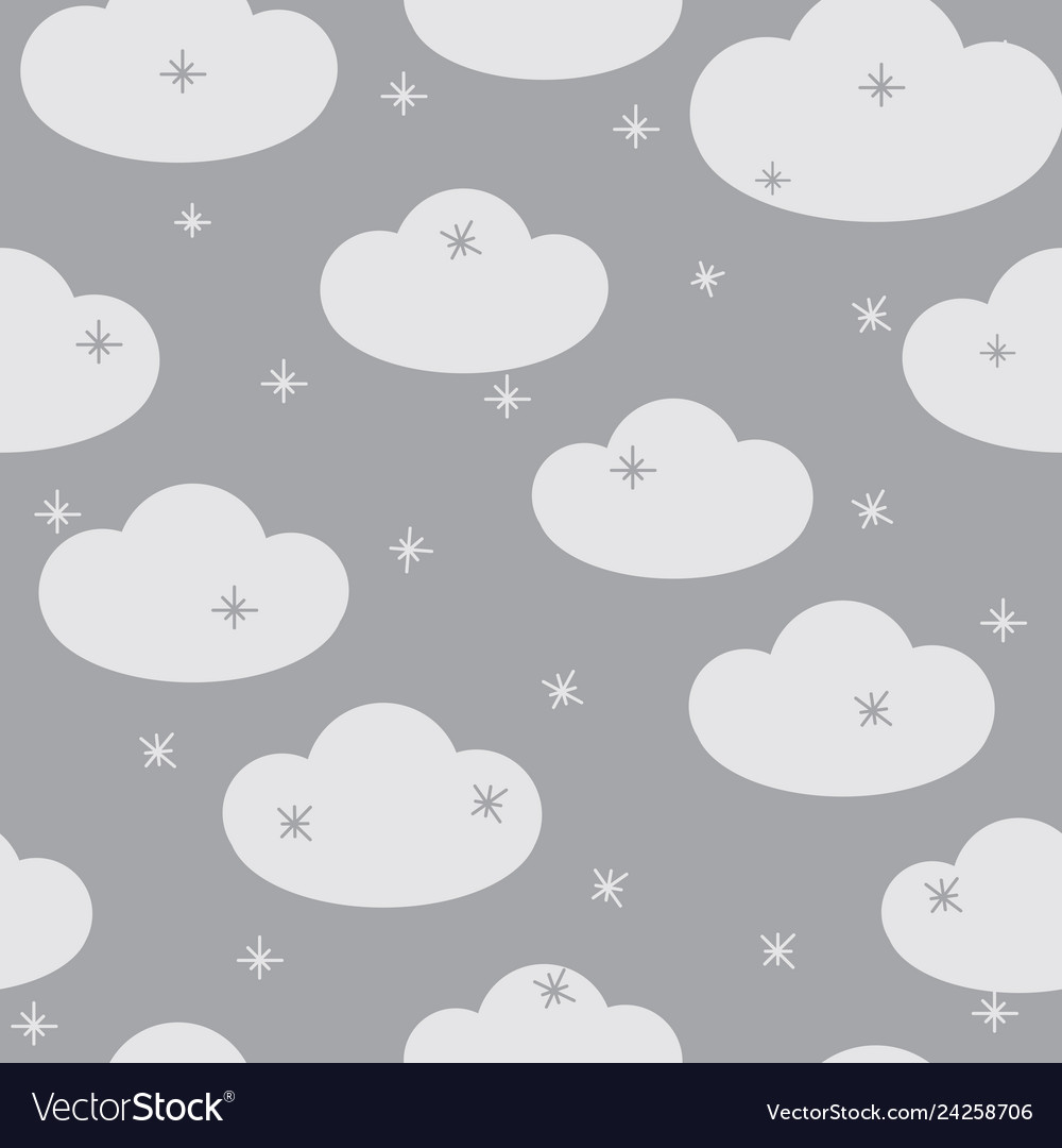 White clouds on a gray background Royalty Free Vector Image