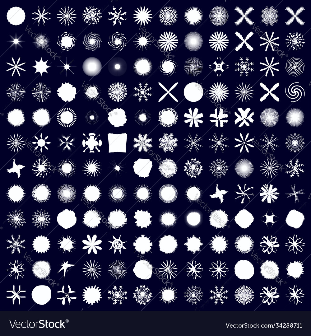 144 geometric shape element set collection