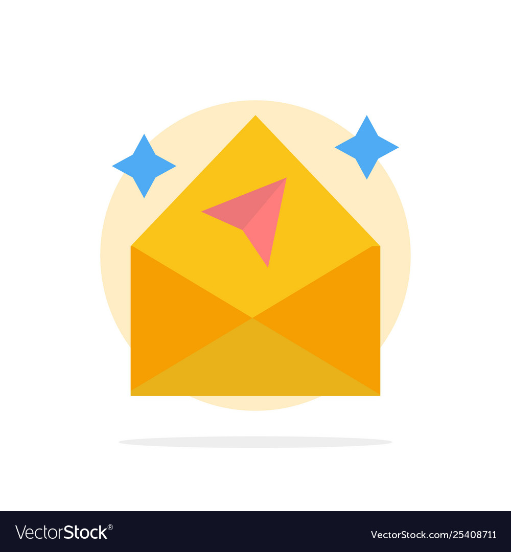 Arrow chat mail open abstract circle background vector image Arrow chat mail open abstract circle background