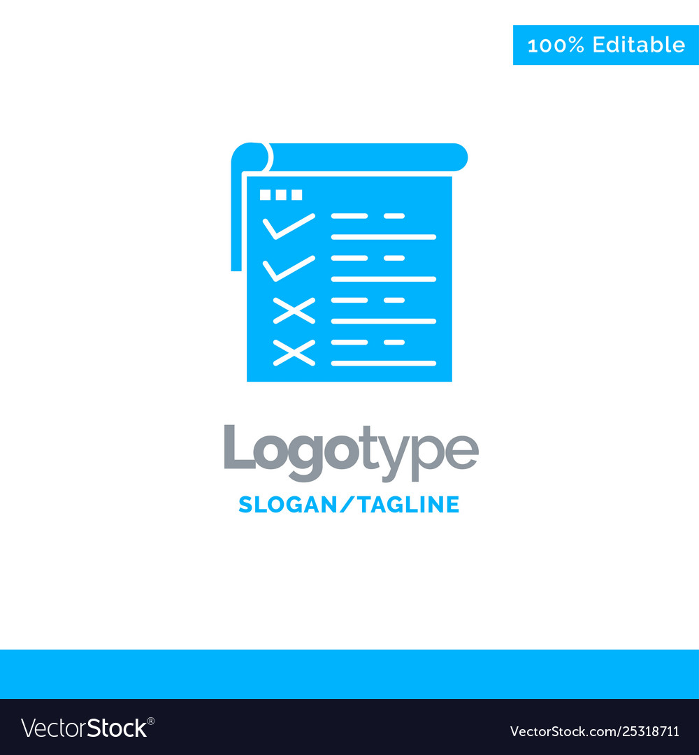 Prüfbericht Qa blue business logo vector image Prüfbericht Qa blue business logo
