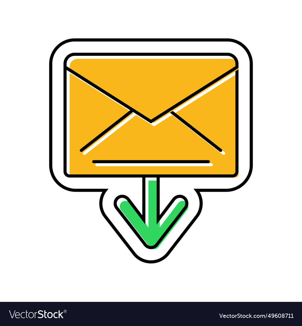 Closed envelope message loading color icon