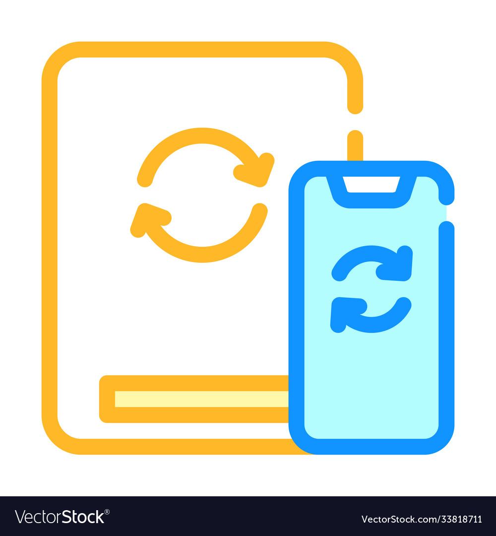 Cloud synchronization with phone color icon