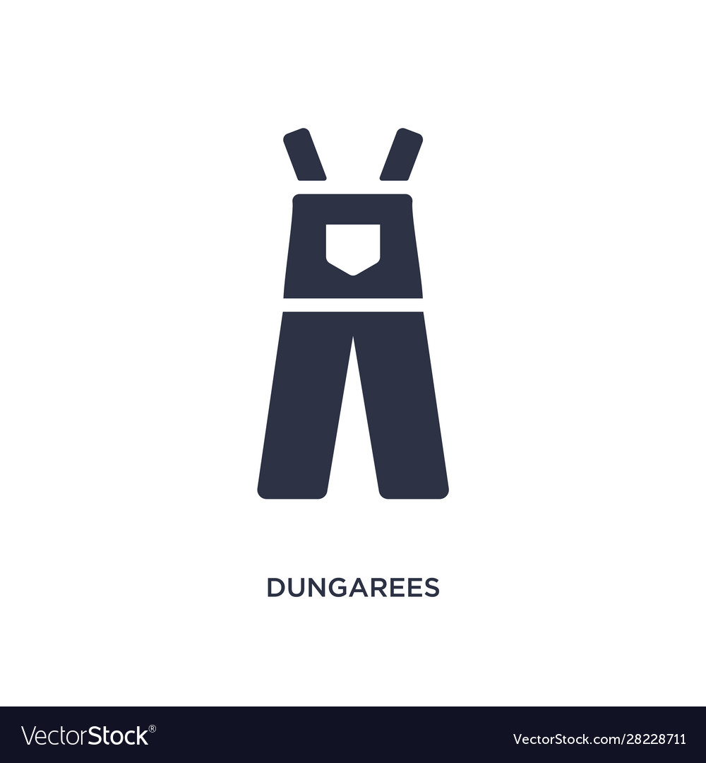 Dungarees icon on white background simple element