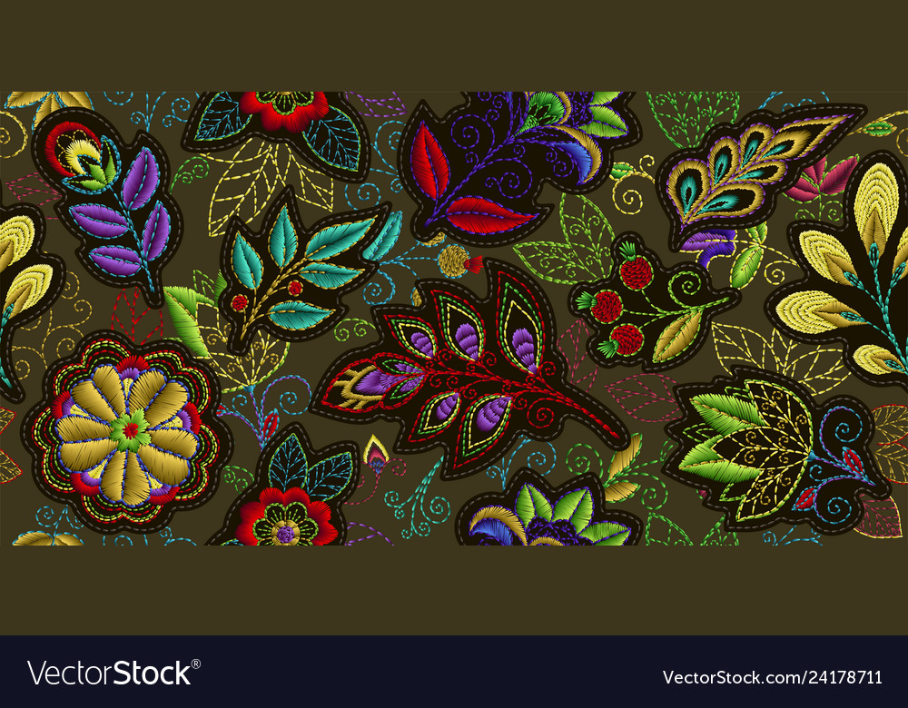 Blumenstickerei Muster