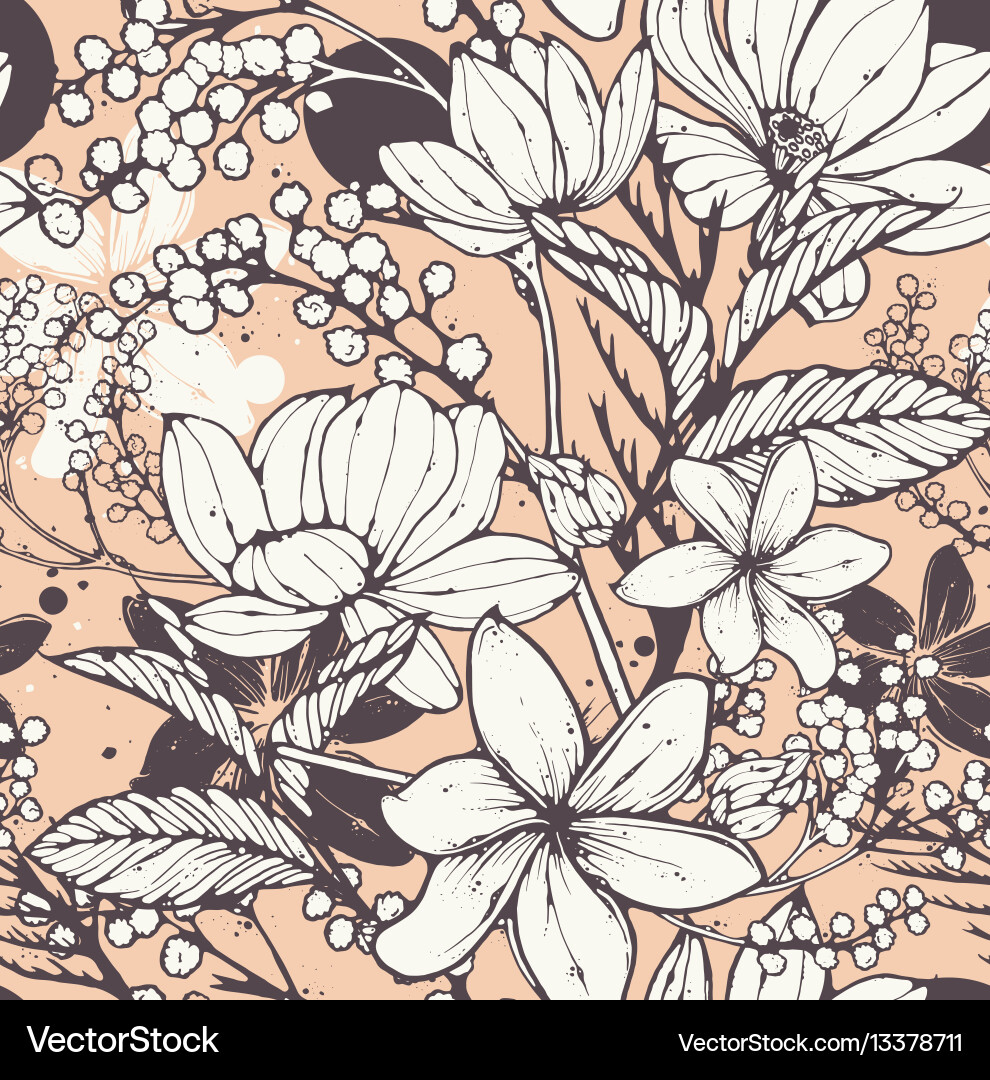 Floral seamless pattern Royalty Free Vector Image