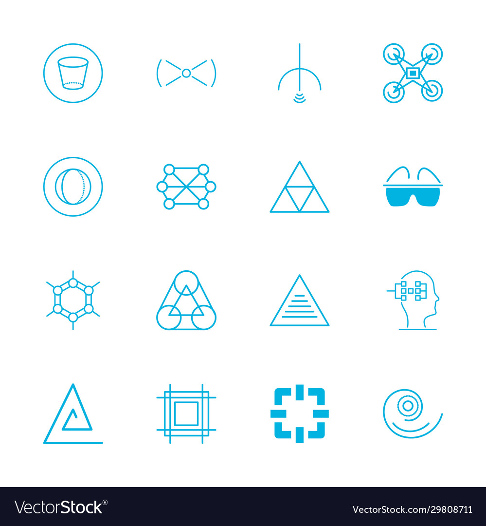 Isolated futuristic line style icon set