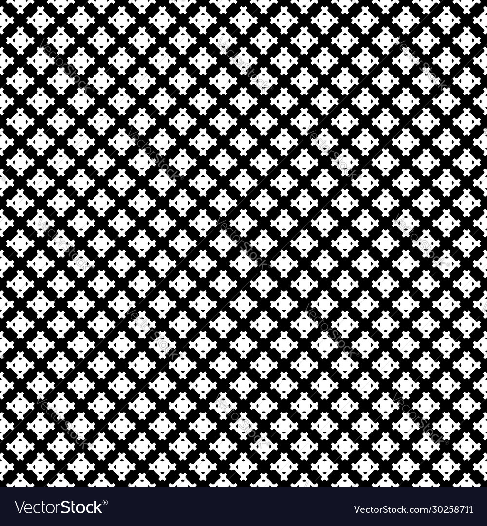 Monochrome seamless pattern cross stitching vector image Monochrome seamless pattern cross stitching