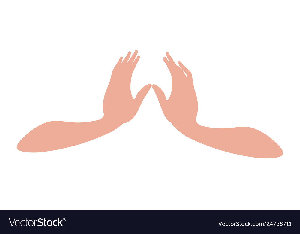 Open hands receiving avatar character Royalty Free Vector