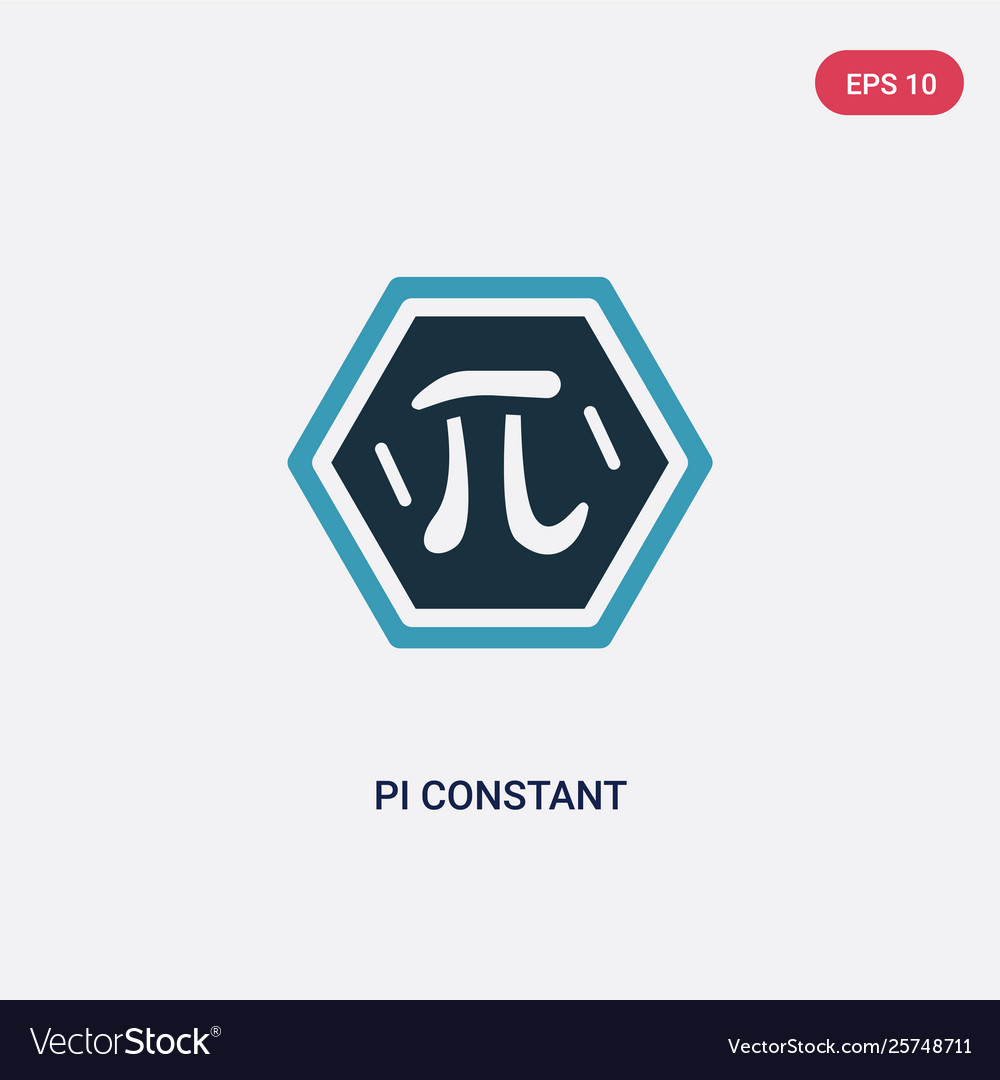 Pi Constant Icon - Blue & White
