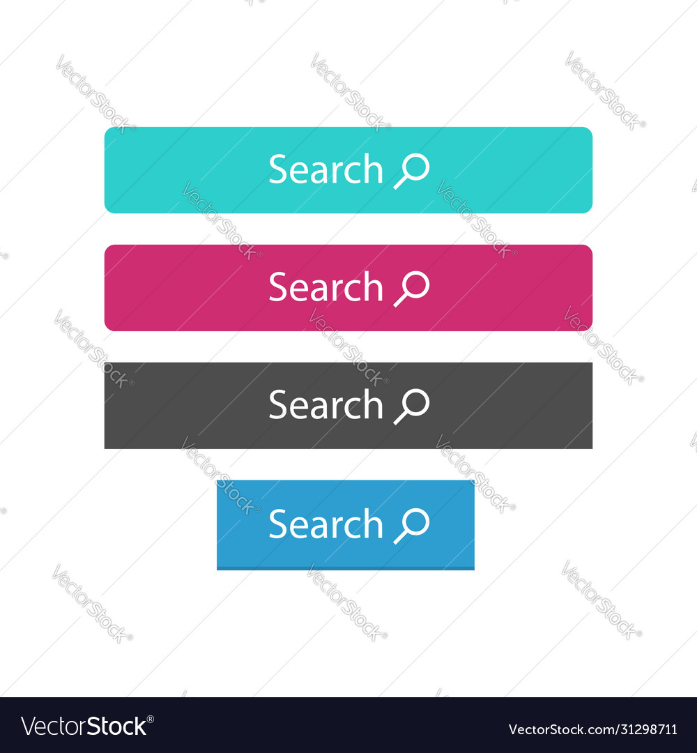 Search buttons set with magnifier icon