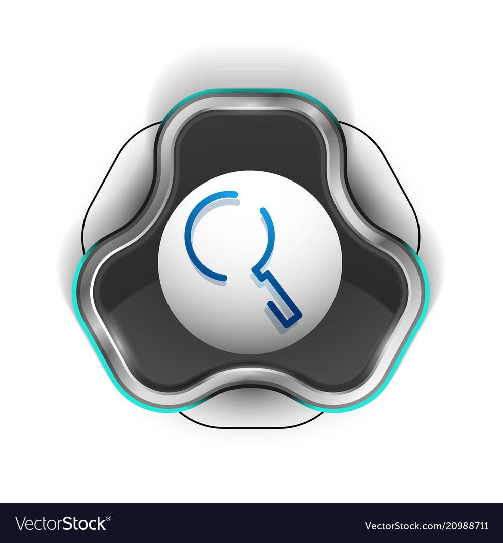 Search magnifier web button magnify icon modern