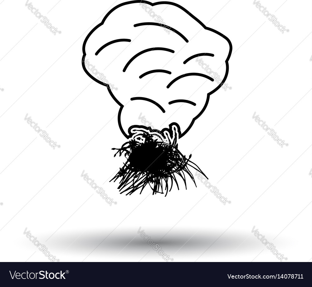 Sesonal grass burning icon Royalty Free Vector Image